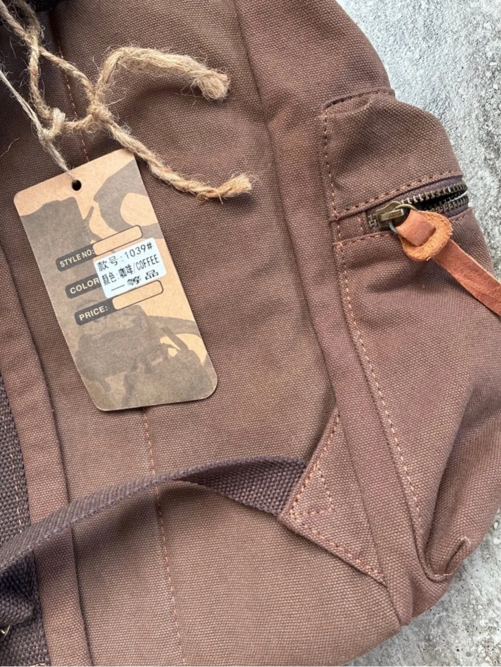 Augur Strauss & Co. JANS canvas backpack, NWT